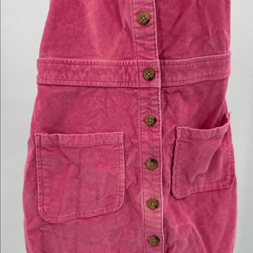 Crewcuts Corduroy Pink Overall dress jumper button front casual preppy 10